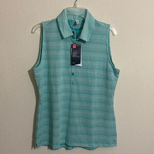 UNDER ARMOUR Women's Heat Gear Sleeveless Golf Shirt Size XL